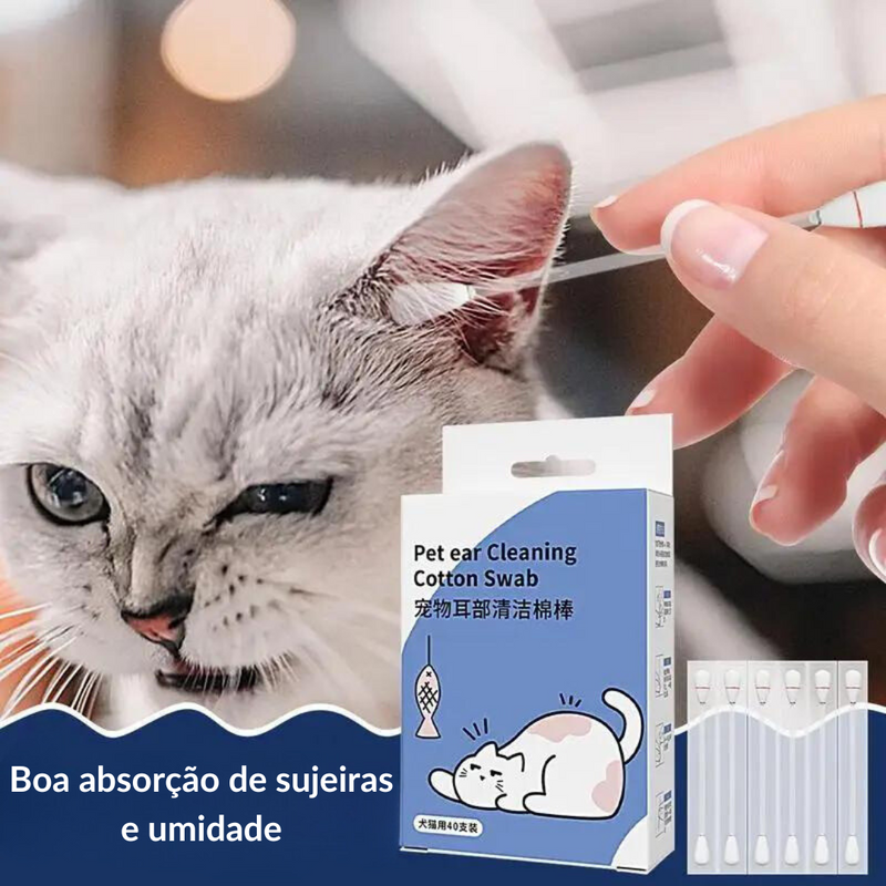 Cotonete para cuidados de ouvido para Pets