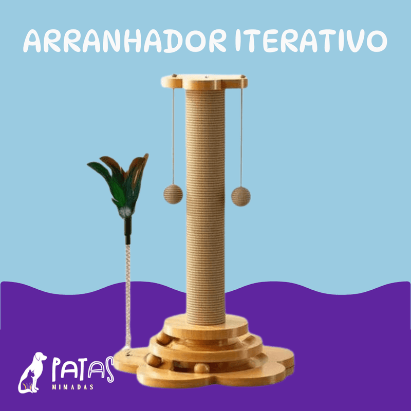 Arranhador interativo para gatos - Patas Mimadas